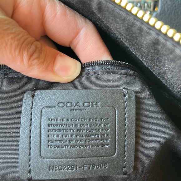 Black Coach Tote Purse - Picture 3 of 5